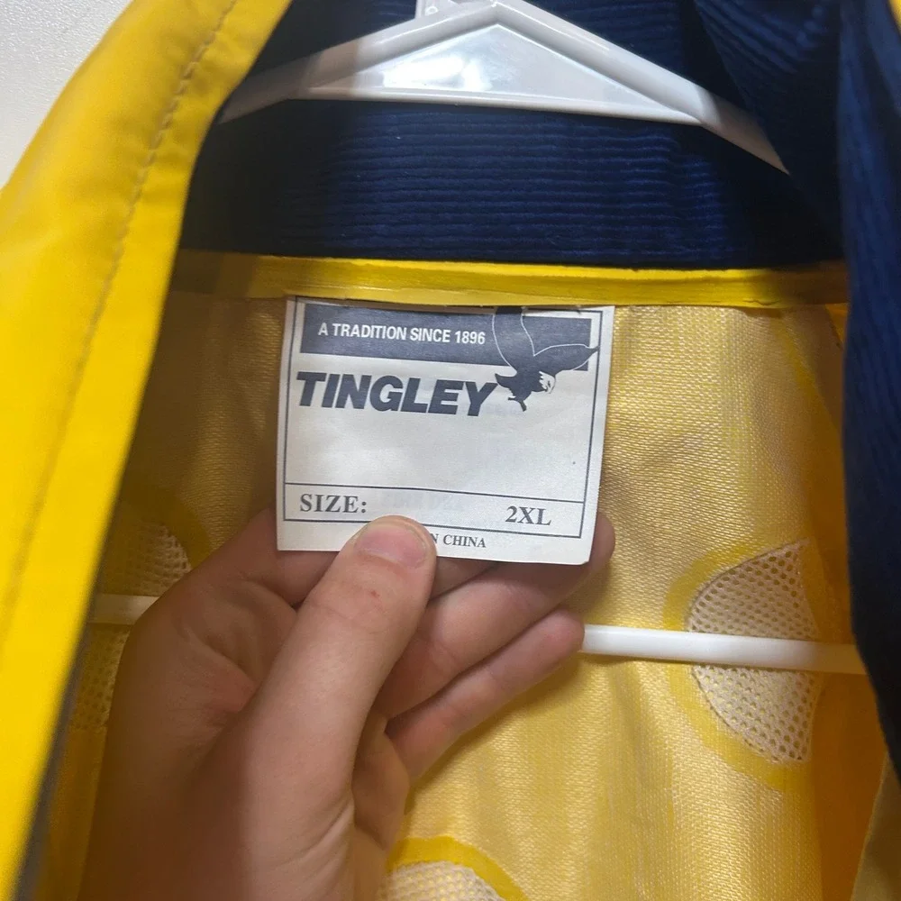 Tingley Yellow Rain Jacket PVC Coated Workwear Coat Mens 2XL 150509/13039